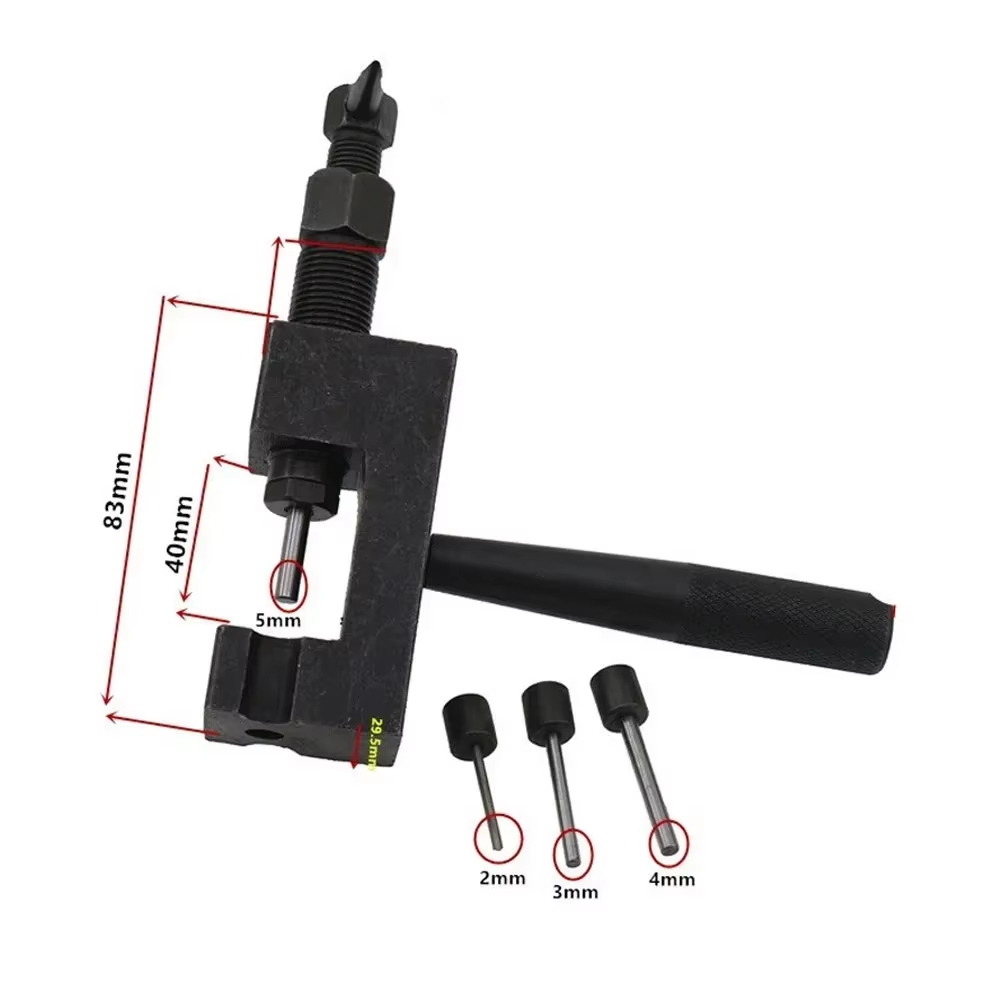 Rivet Setter Tool - バイク用チェーンカッター、リベット工具、6ピン式、自転車チェーンピン修理用、汎用、頑丈な設計。