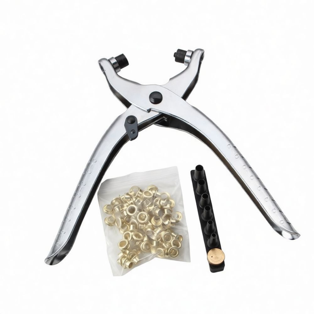 Leatherwork Hand Press - プロ仕様の革用穴あけ工具、交換可能なリベットプライヤー、アイレット打ち込み器、ステンレス製、手動式、DIYクラフト用具