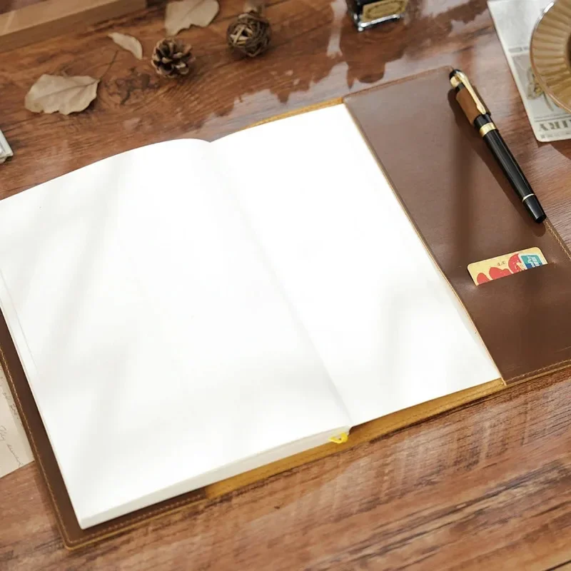 Leather Work Diary Covers - 新しいヴィンテージレザーB5ジャーナルノートブックカバー、176ページの大型メモ帳日記レザープランナーカバー、書き込み、旅行、仕事用