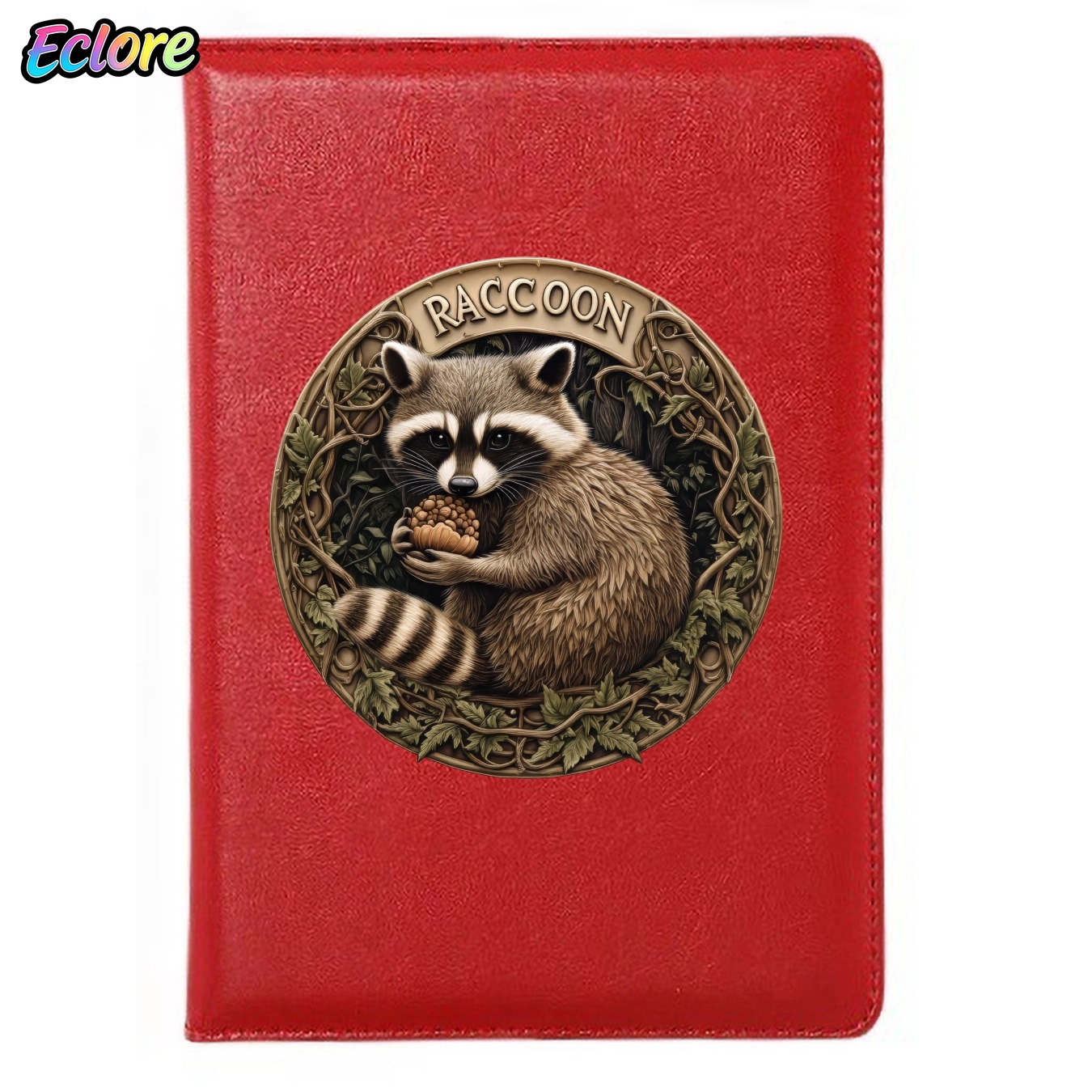 Leather Work Diary Covers - アライグマのイラストが入ったヴィンテージレザージャーナル、ソフトカバーA5ノート、オフィス、勉強、仕事、個人日記、ギフトに最適