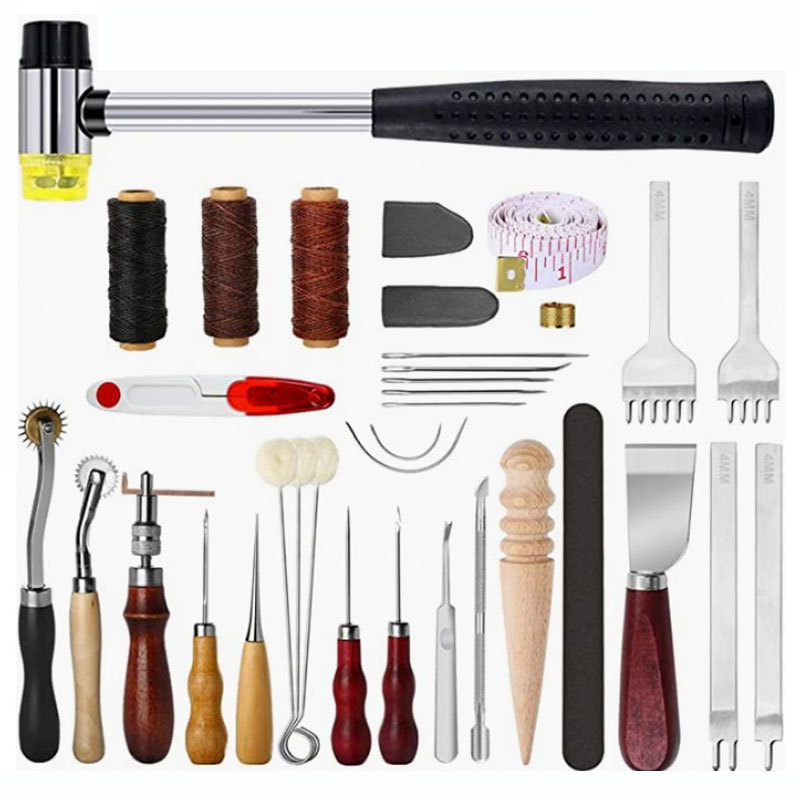 レザークラフトツールキット レザー手縫い修理キット ステッチ - Groover Stitching Tool のレビューと価格
