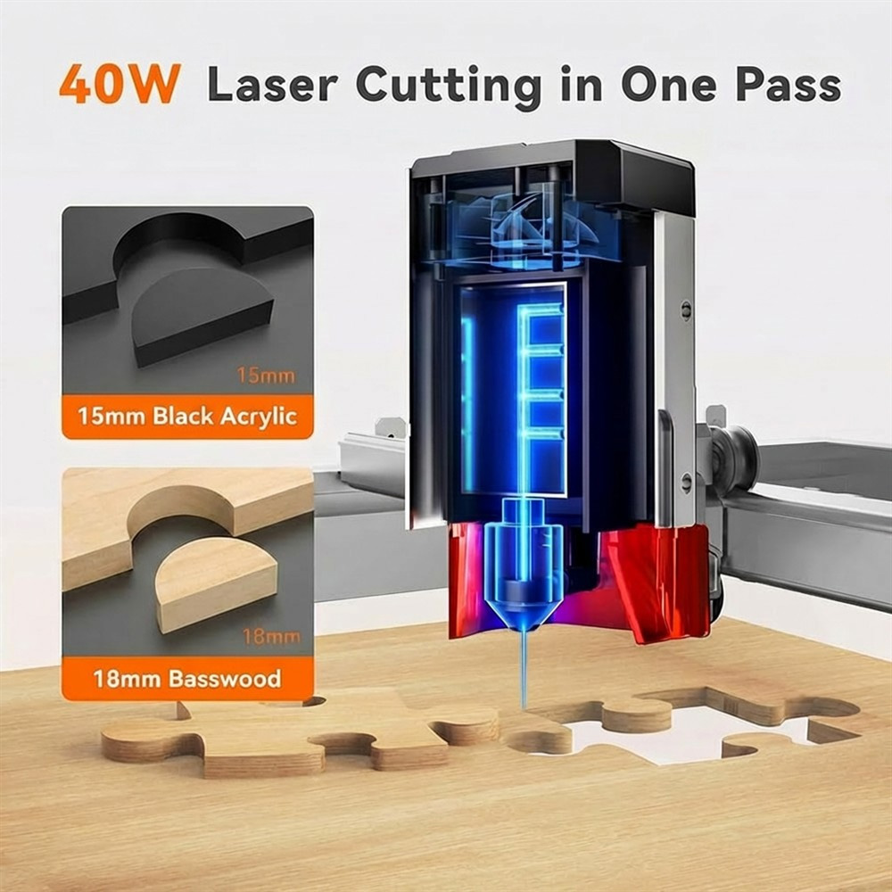 TOOCAA L2 40W AIデスクトップレーザー彫刻機＆ - Leatherwork Machine のレビューと価格