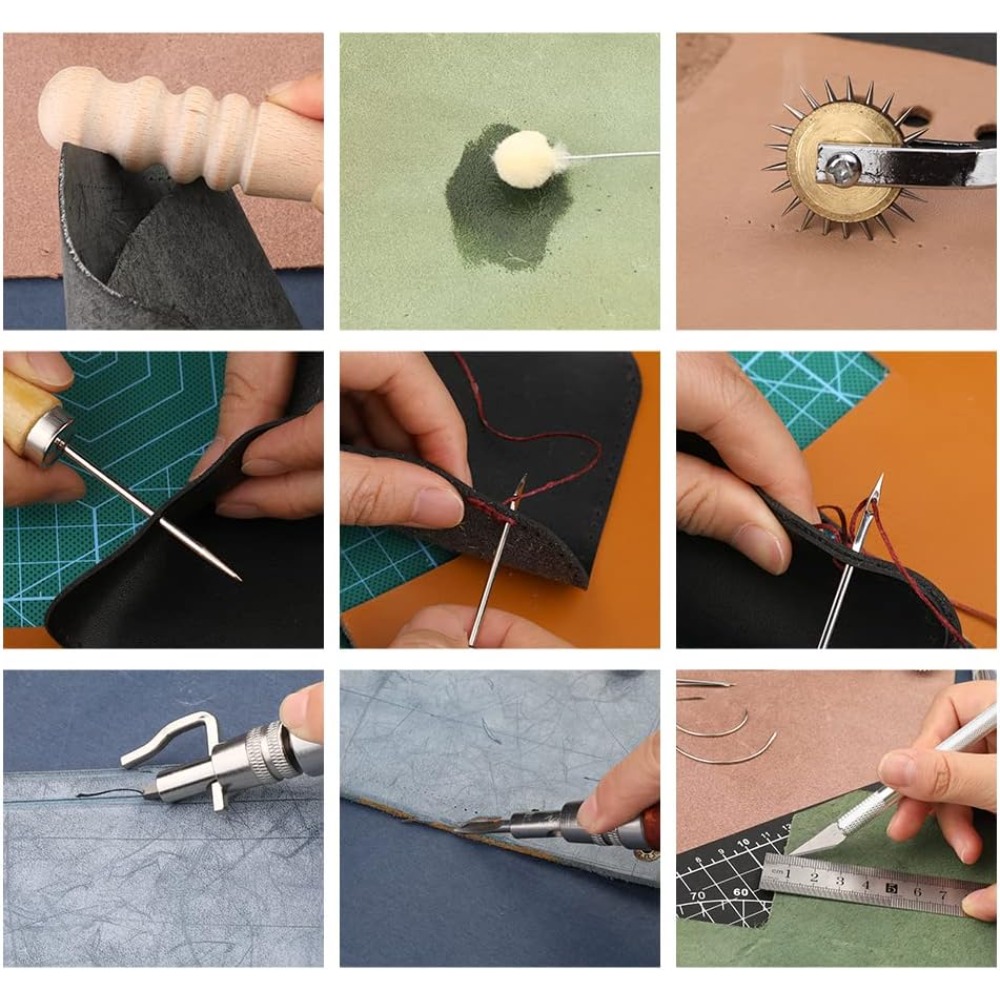 革細工ツール 実用的な革細工キット ワックス加工糸 グルーバ - Groover Stitching Tool のレビューと価格